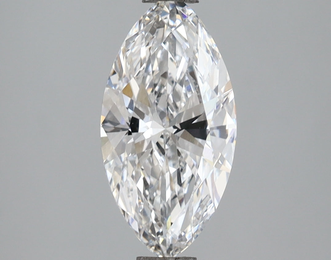 2.09 Carat Marquise Shaped, Ideal Cut, D Color, VVS2 Clarity, IGI Certified Lab Grown Diamond