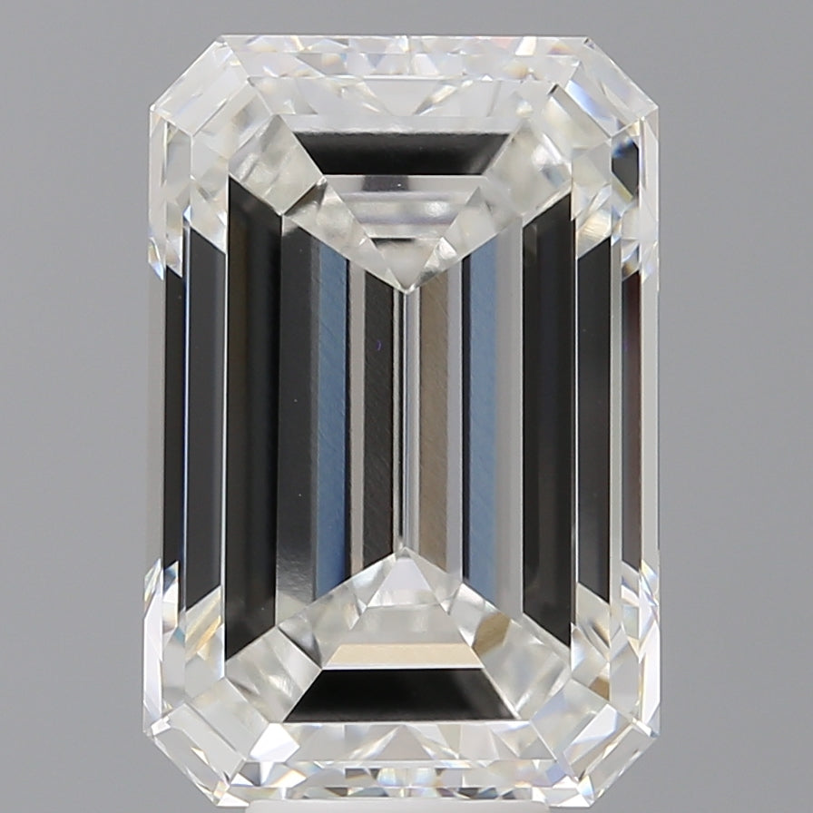 10.08 Carat Emerald Shaped, Ideal Cut, F Color, VVS2 Clarity, IGI Certified Lab Grown Diamond