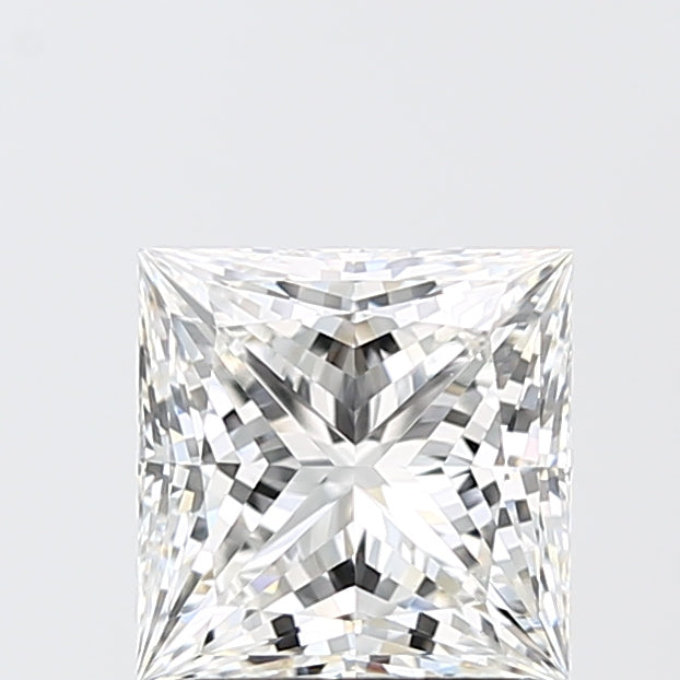 2.04 Carat Princess Shaped, Ideal Cut, F Color, VVS2 Clarity, IGI Certified Lab Grown Diamond