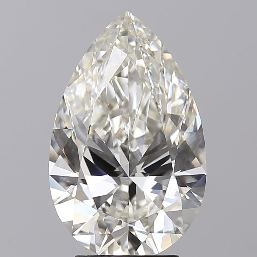 4.07 Carat Pear Shaped, Ideal Cut, H Color, VVS2 Clarity, IGI Certified Lab Grown Diamond