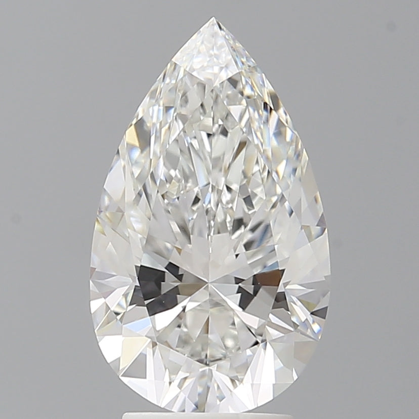 3.54 Carat Pear Shaped, Ideal Cut, F Color, VVS2 Clarity, IGI Certified Lab Grown Diamond