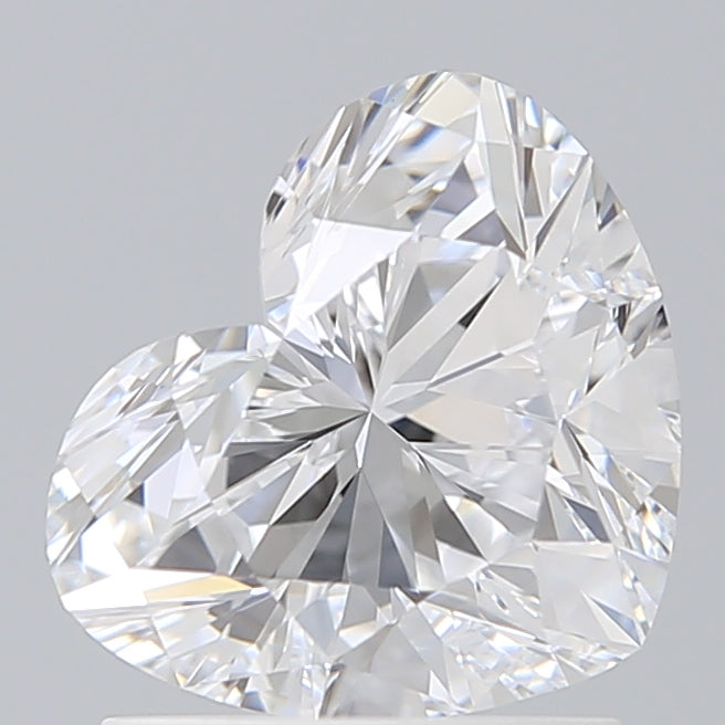 1.58 Carat Heart Shaped, Ideal Cut, D Color, VS1 Clarity, IGI Certified Lab Grown Diamond