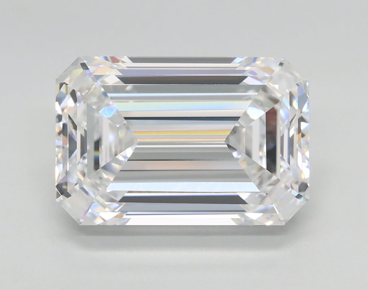 5.22 Carat Emerald Shaped, Very Good Cut, D Color, VVS1 Clarity, IGI Certified Lab Grown Diamond
