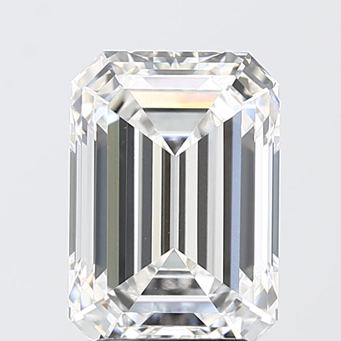 4.10 Carat Emerald Shaped, Ideal Cut, E Color, VVS2 Clarity, IGI Certified Lab Grown Diamond