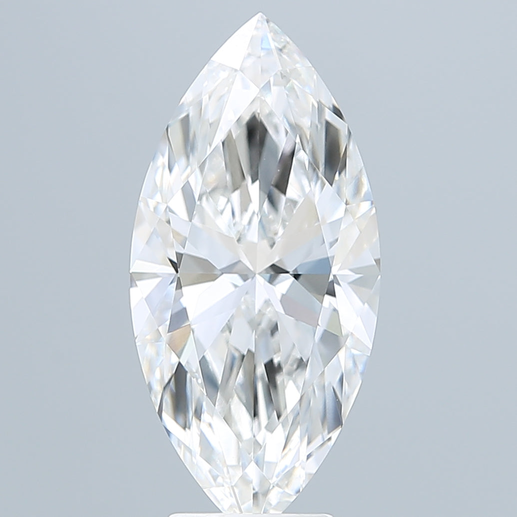 5.06 Carat Marquise Shaped, Ideal Cut, E Color, VVS1 Clarity, IGI Certified Lab Grown Diamond
