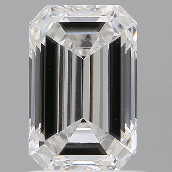 1.59 Carat Emerald Shaped, Excellent Cut, D Color, VVS2 Clarity, IGI Certified Lab Grown Diamond