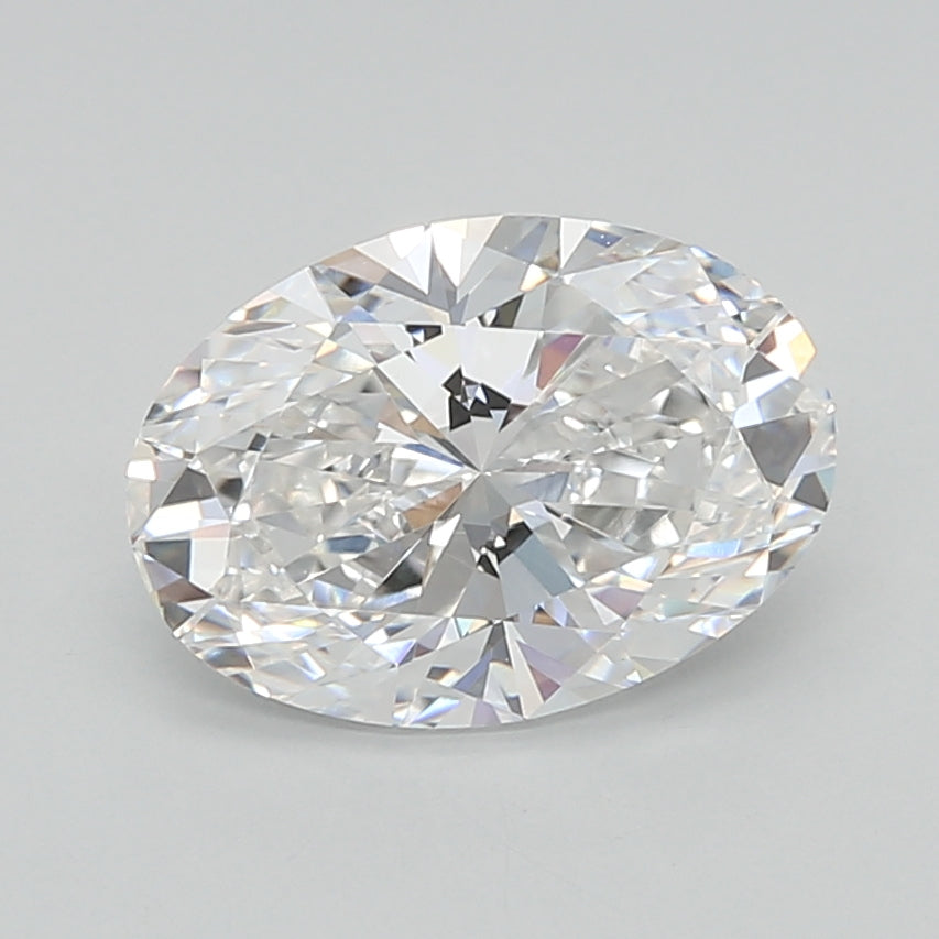 2.02 Carat Oval Shaped, Ideal Cut, D Color, VVS2 Clarity, IGI Certified Lab Grown Diamond