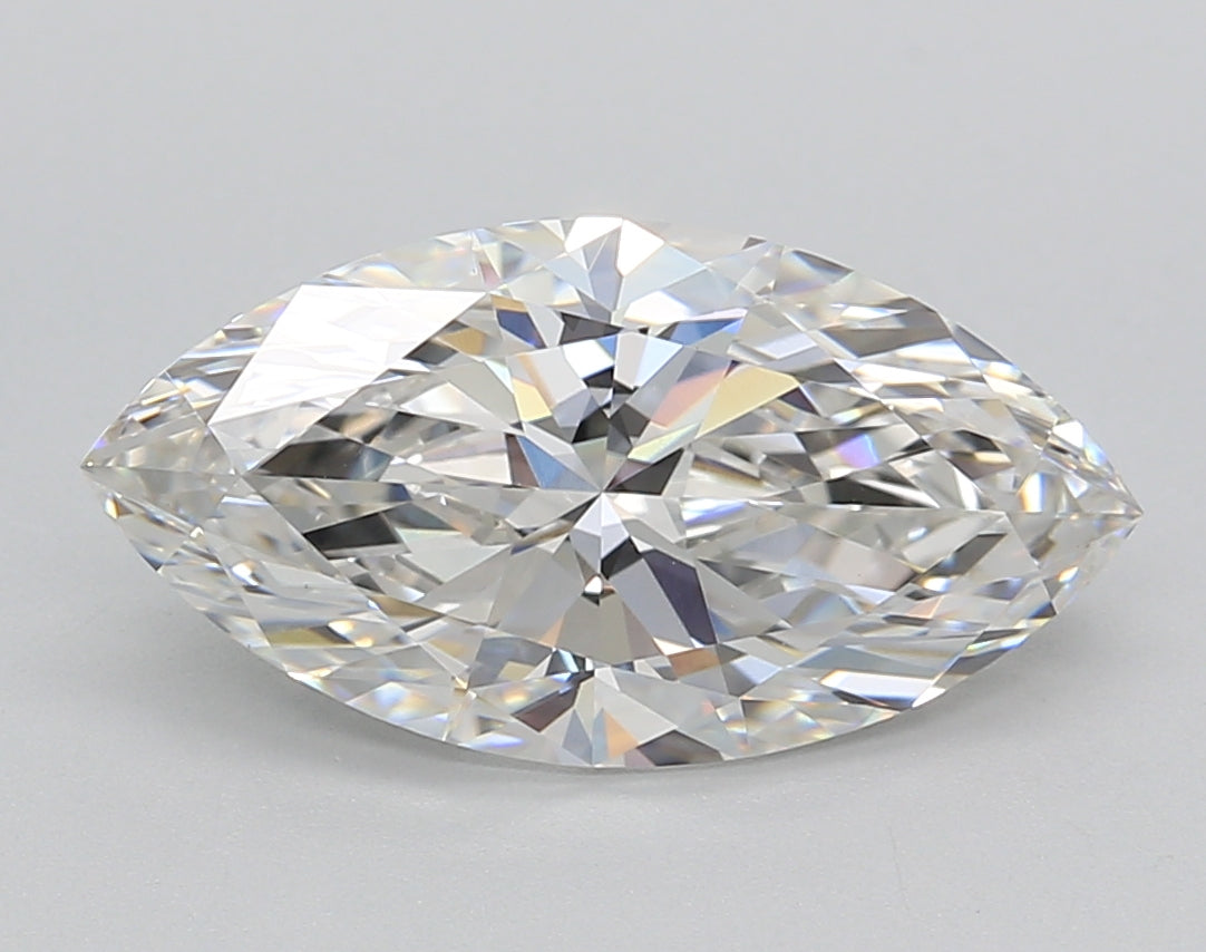 3.02 Carat Marquise Shaped, Excellent Cut, F Color, VVS2 Clarity, IGI Certified Lab Grown Diamond