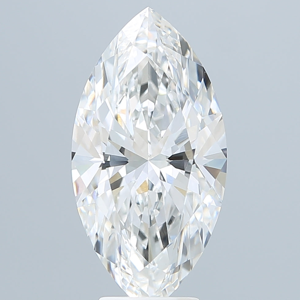 5.10 Carat Marquise Shaped, Ideal Cut, F Color, VVS2 Clarity, IGI Certified Lab Grown Diamond