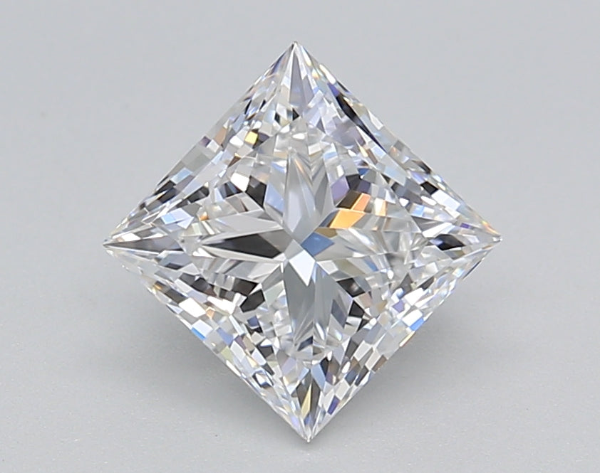 1.44 Carat Princess Shaped, Ideal Cut, D Color, VS1 Clarity, IGI Certified Lab Grown Diamond