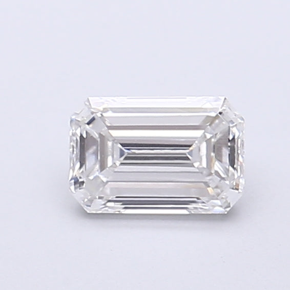 0.65 Carat Emerald Shaped, Very Good Cut, E Color, VVS2 Clarity, IGI Certified Lab Grown Diamond