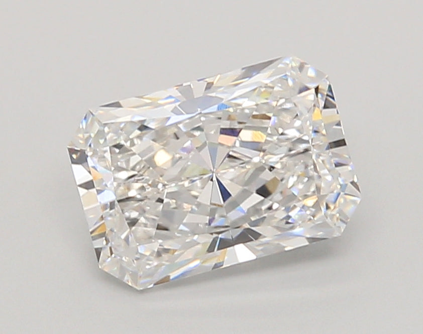 2.06 Carat Radiant Shaped, Ideal Cut, D Color, VVS2 Clarity, IGI Certified Lab Grown Diamond