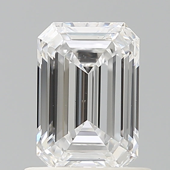 0.91 Carat Emerald Shaped, Ideal Cut, D Color, VS1 Clarity, IGI Certified Lab Grown Diamond