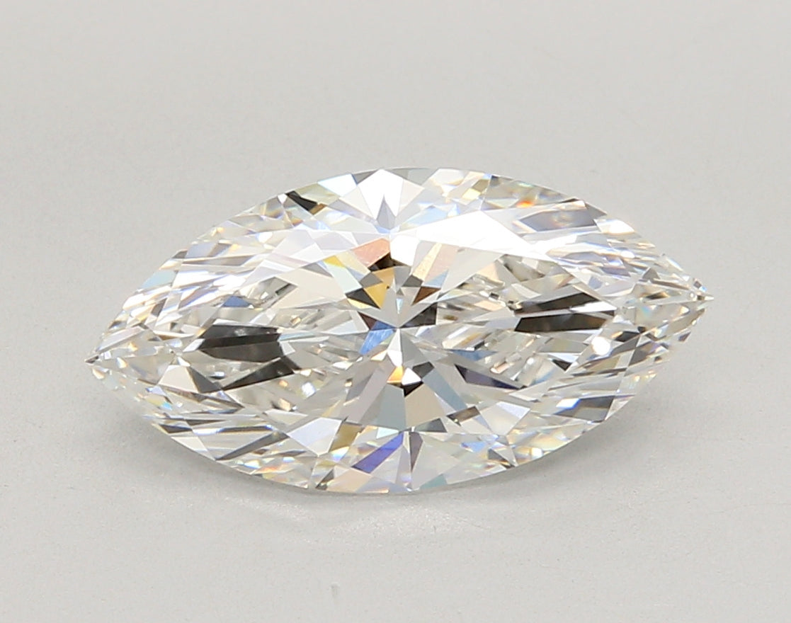 3.02 Carat Marquise Shaped, Ideal Cut, F Color, VVS2 Clarity, IGI Certified Lab Grown Diamond