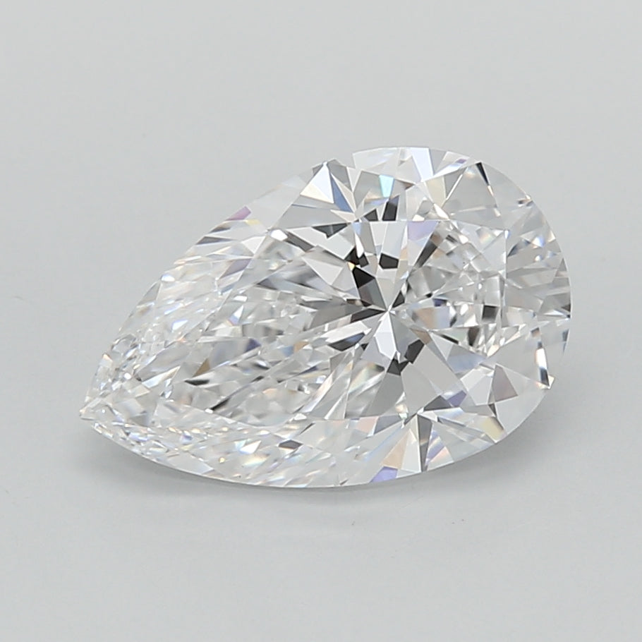 2.07 Carat Pear Shaped, Very Good Cut, D Color, VVS2 Clarity, IGI Certified Lab Grown Diamond