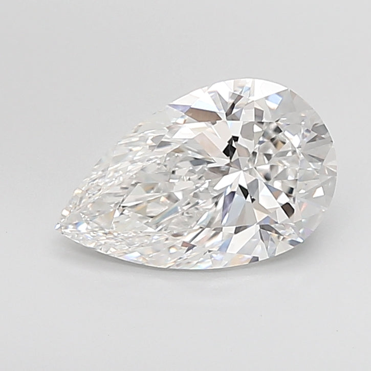 3.03 Carat Pear Shaped, Ideal Cut, D Color, VVS2 Clarity, IGI Certified Lab Grown Diamond