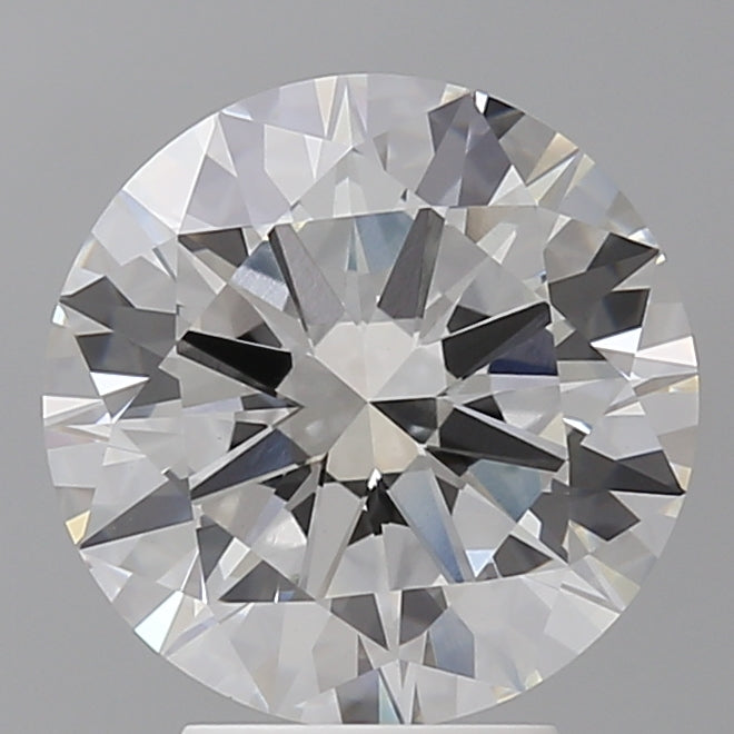 4.07 Carat Round Shaped, Excellent Cut, F Color, VVS2 Clarity, IGI Certified Lab Grown Diamond
