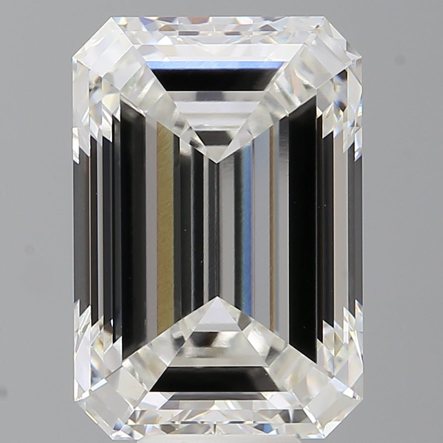 10.09 Carat Emerald Shaped, Ideal Cut, F Color, VVS2 Clarity, IGI Certified Lab Grown Diamond
