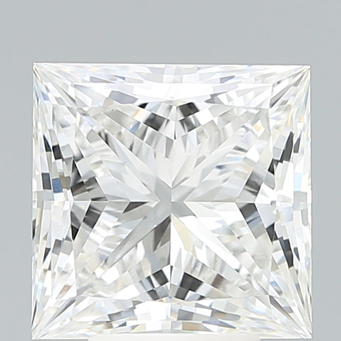 5.19 Carat Princess Shaped, Ideal Cut, F Color, VS1 Clarity, IGI Certified Lab Grown Diamond