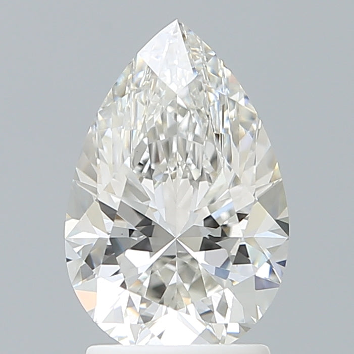 2.21 Carat Pear Shaped, Excellent Cut, F Color, VVS2 Clarity, IGI Certified Lab Grown Diamond