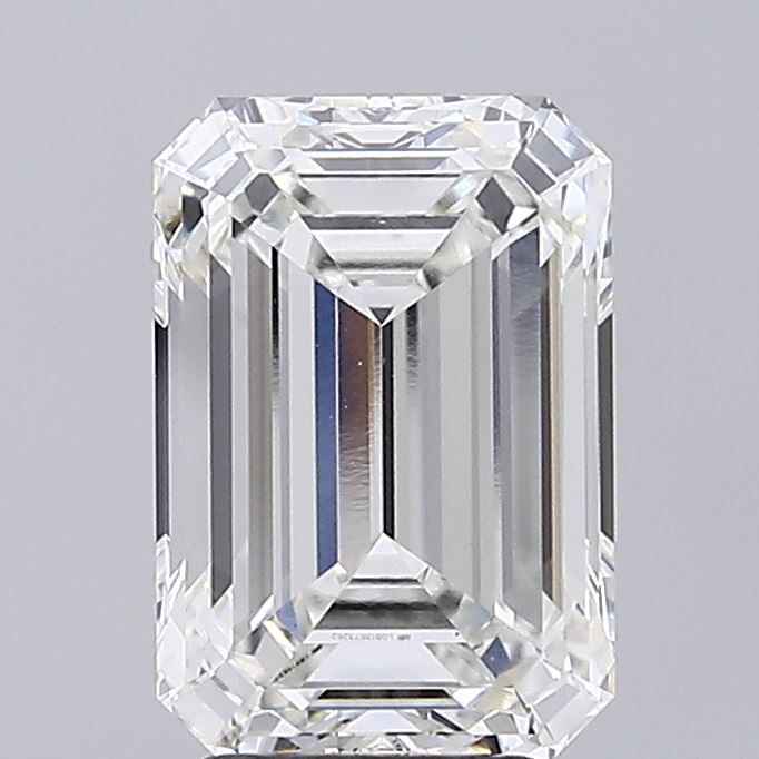 4.07 Carat Emerald Shaped, Ideal Cut, G Color, VS1 Clarity, IGI Certified Lab Grown Diamond