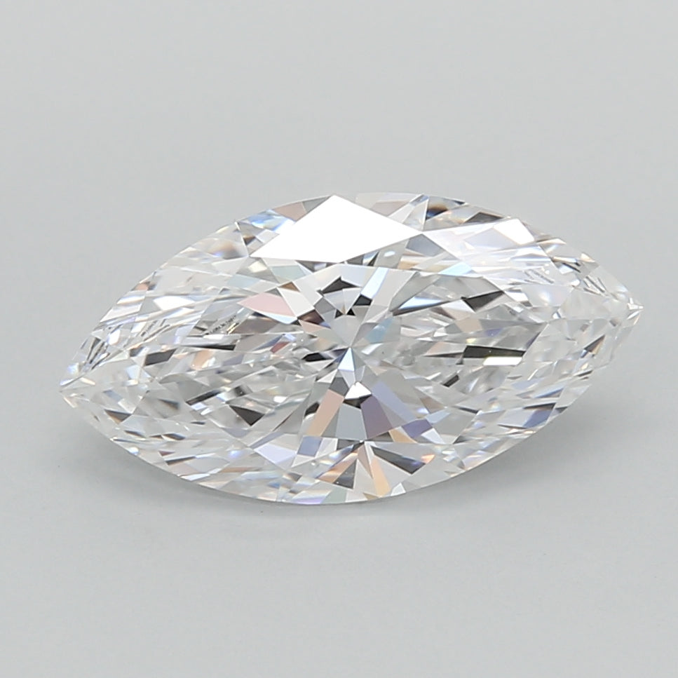 2.07 Carat Marquise Shaped, Ideal Cut, E Color, VVS2 Clarity, IGI Certified Lab Grown Diamond