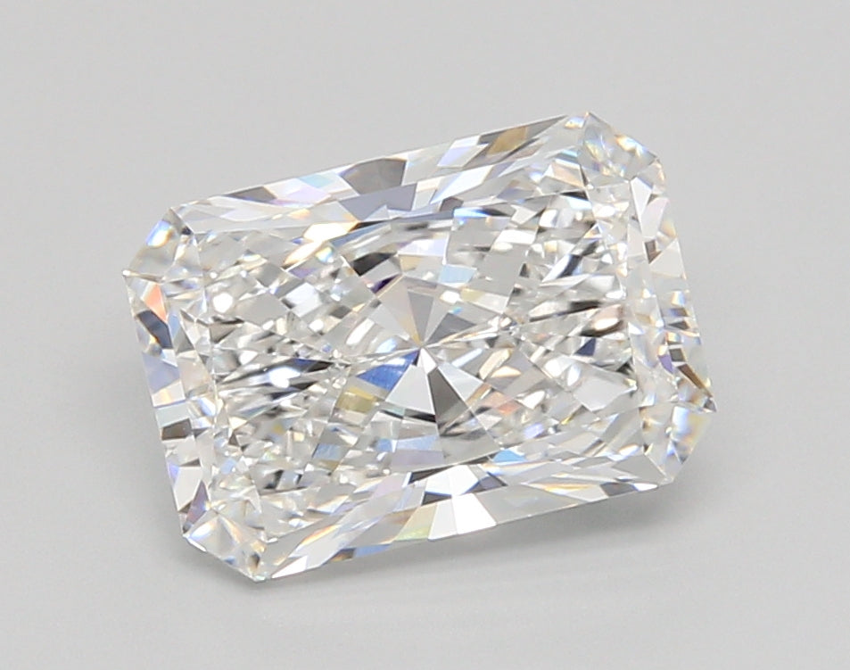 3.05 Carat Radiant Shaped, Ideal Cut, D Color, VVS2 Clarity, IGI Certified Lab Grown Diamond