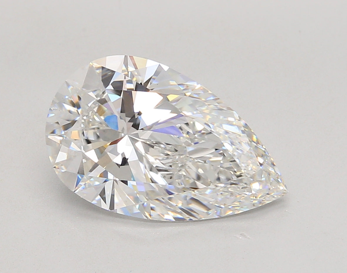 4.05 Carat Pear Shaped, Ideal Cut, E Color, VS1 Clarity, IGI Certified Lab Grown Diamond