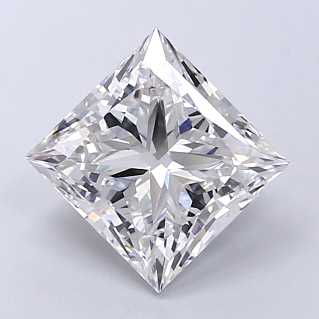 3.05 Carat Princess Shaped, Very Good Cut, E Color, VVS2 Clarity, IGI Certified Lab Grown Diamond
