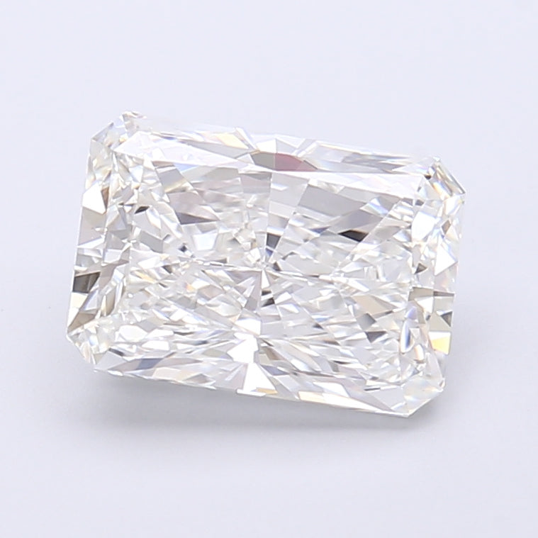 2.65 Carat Radiant Shaped, Very Good Cut, F Color, VVS2 Clarity, IGI Certified Lab Grown Diamond