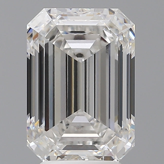 4.07 Carat Emerald Shaped, Ideal Cut, F Color, VVS2 Clarity, IGI Certified Lab Grown Diamond