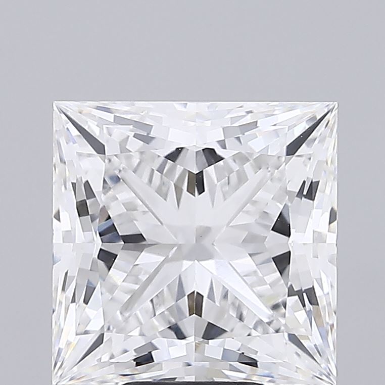 6.61 Carat Princess Shaped, Ideal Cut, E Color, VVS2 Clarity, IGI Certified Lab Grown Diamond