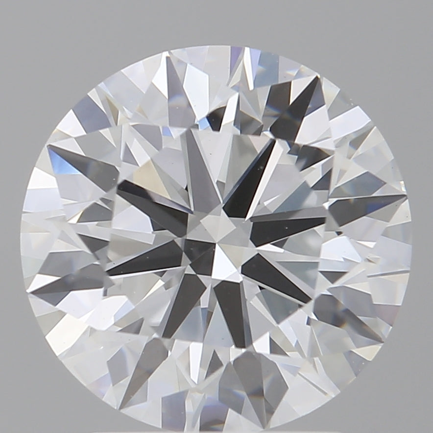 3.01 Carat Round Shaped, Excellent Cut, E Color, VVS2 Clarity, IGI Certified Lab Grown Diamond