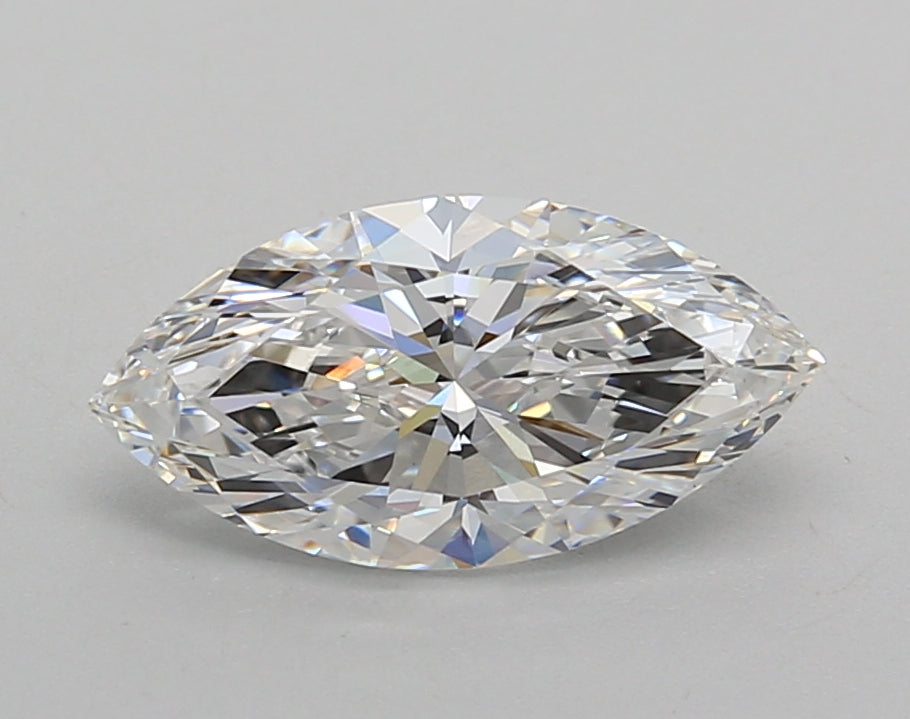 1.52 Carat Marquise Shaped, Excellent Cut, D Color, VVS2 Clarity, IGI Certified Lab Grown Diamond