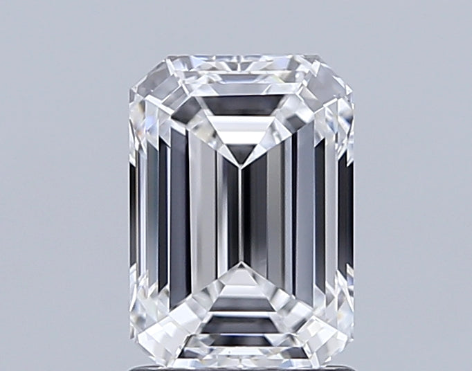1.66 Carat Emerald Shaped, Ideal Cut, D Color, VVS2 Clarity, IGI Certified Lab Grown Diamond