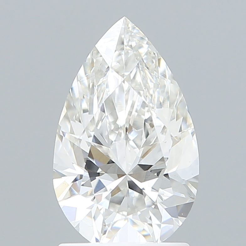 1.69 Carat Pear Shaped, Excellent Cut, E Color, VS1 Clarity, IGI Certified Lab Grown Diamond