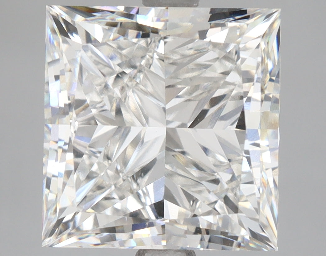 4.99 Carat Princess Shaped, Excellent Cut, G Color, VVS2 Clarity, IGI Certified Lab Grown Diamond