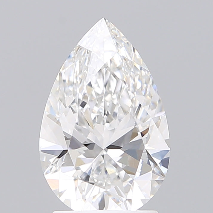 2.09 Carat Pear Shaped, Ideal Cut, E Color, VVS2 Clarity, IGI Certified Lab Grown Diamond