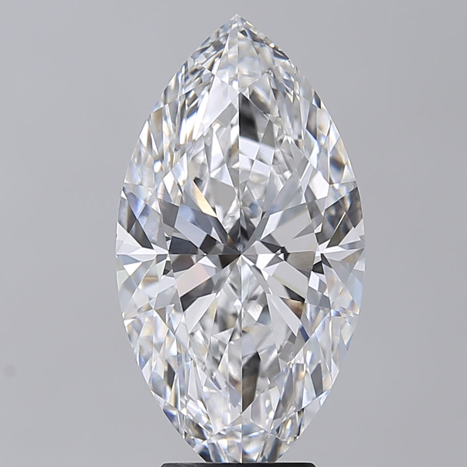 5.01 Carat Marquise Shaped, Excellent Cut, D Color, VVS2 Clarity, IGI Certified Lab Grown Diamond