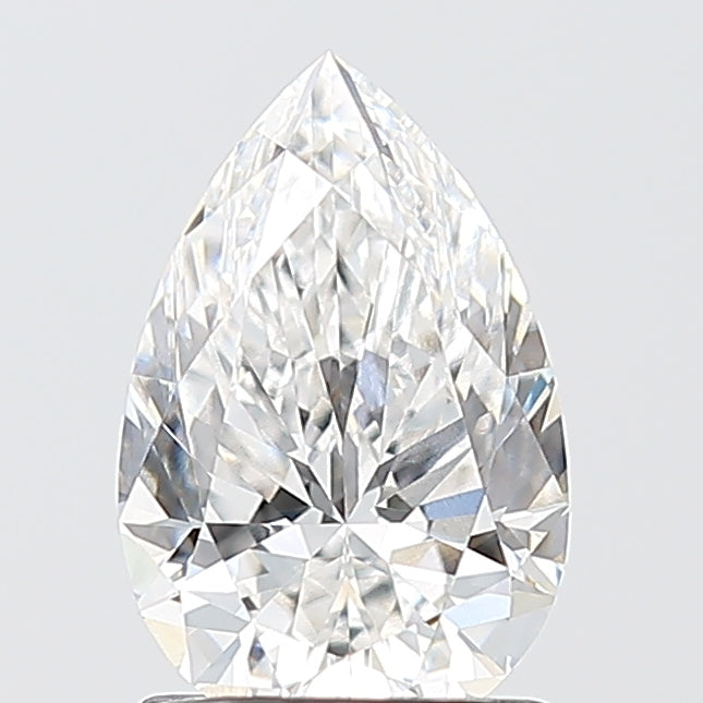 1.53 Carat Pear Shaped, Ideal Cut, E Color, VVS1 Clarity, IGI Certified Lab Grown Diamond