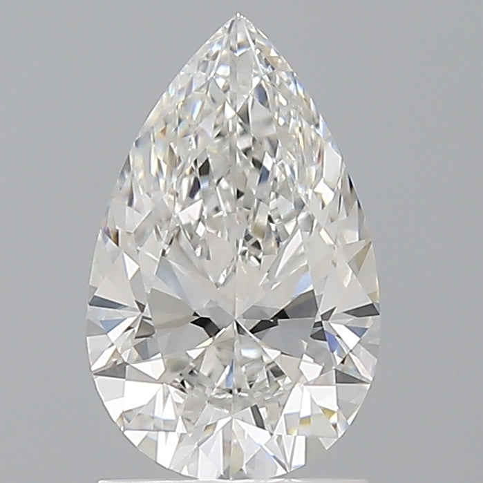 1.55 Carat Pear Shaped, Ideal Cut, F Color, VVS2 Clarity, IGI Certified Lab Grown Diamond
