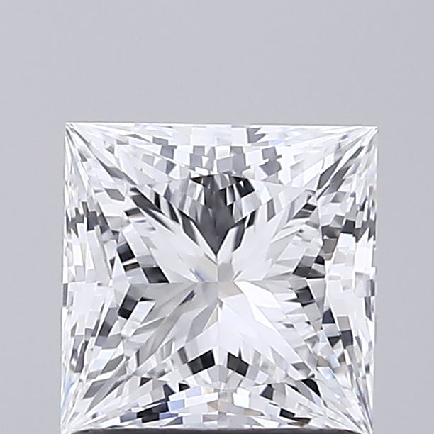 1.24 Carat Princess Shaped, Ideal Cut, D Color, VVS1 Clarity, IGI Certified Lab Grown Diamond
