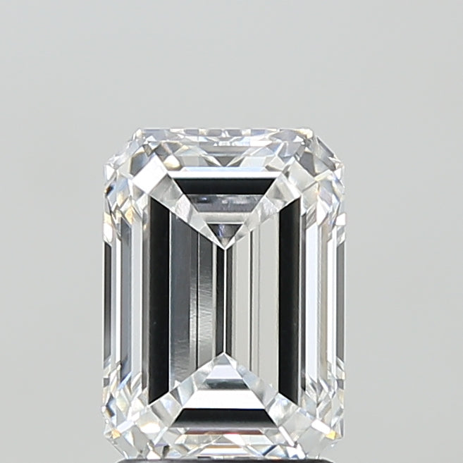 2.05 Carat Emerald Shaped, Ideal Cut, D Color, VVS2 Clarity, IGI Certified Lab Grown Diamond