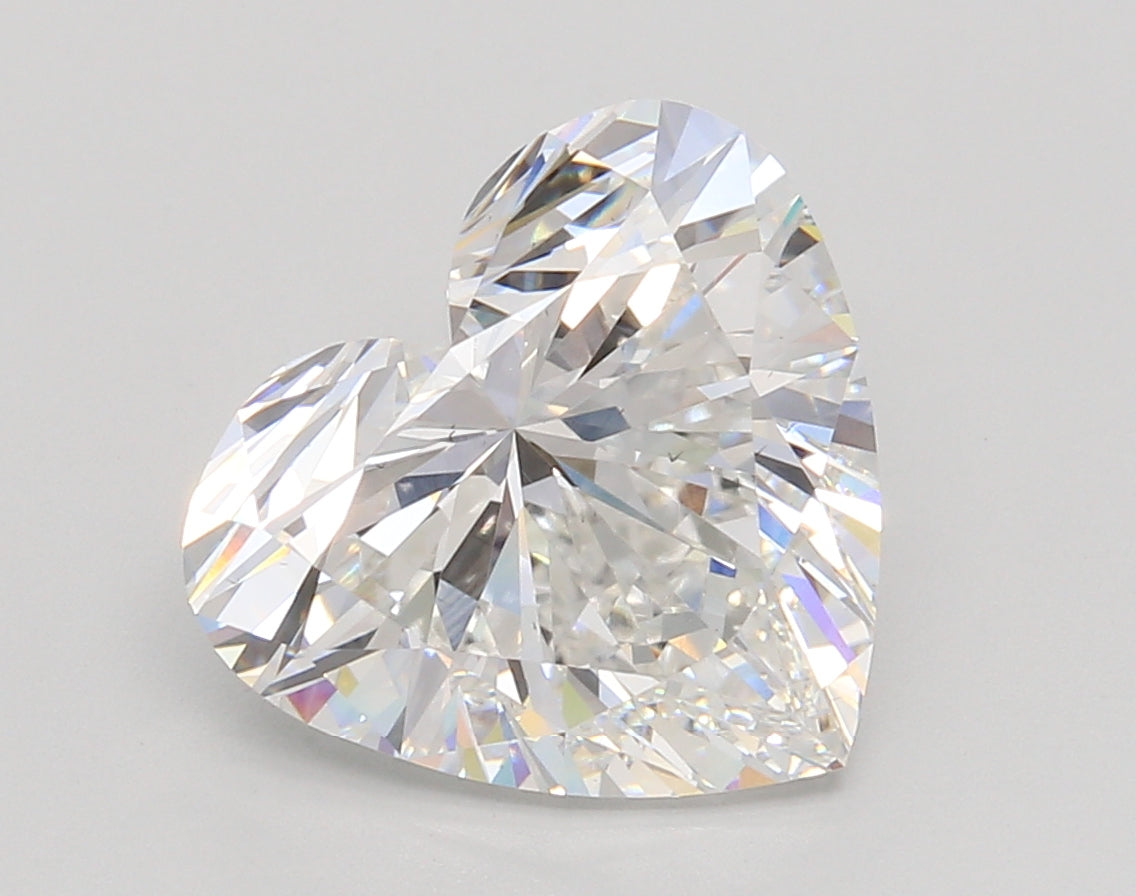 4.55 Carat Heart Shaped, Excellent Cut, E Color, VS1 Clarity, IGI Certified Lab Grown Diamond