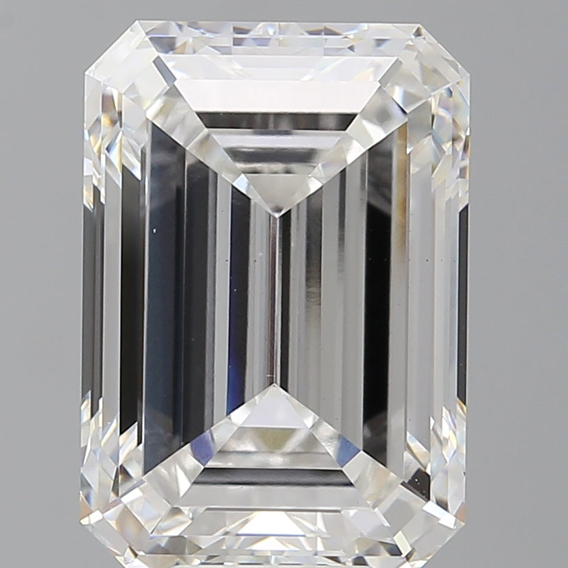 9.00 Carat Emerald Shaped, Excellent Cut, F Color, VS1 Clarity, IGI Certified Lab Grown Diamond