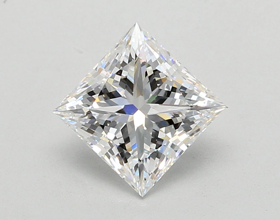 2.06 Carat Princess Shaped, Ideal Cut, E Color, VVS2 Clarity, IGI Certified Lab Grown Diamond