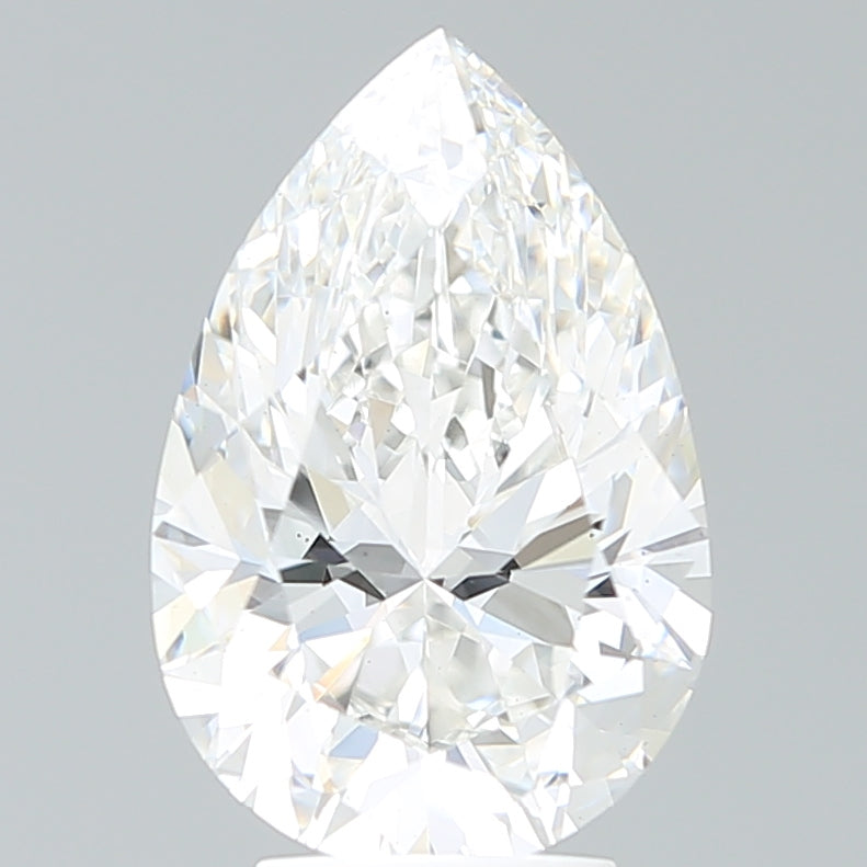 4.25 Carat Pear Shaped, Ideal Cut, F Color, VS1 Clarity, IGI Certified Lab Grown Diamond