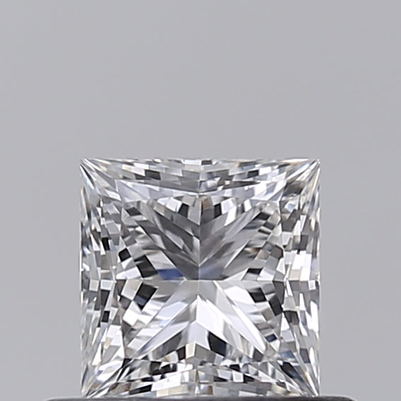0.51 Carat Princess Shaped, Ideal Cut, E Color, VVS2 Clarity, IGI Certified Lab Grown Diamond