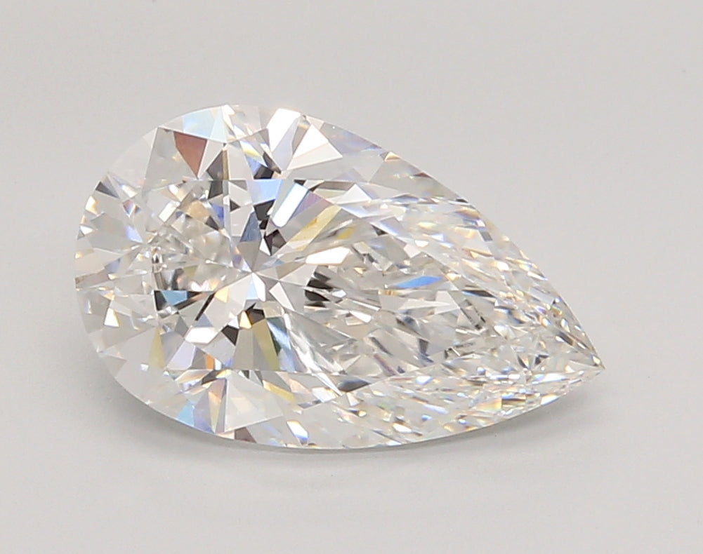 3.03 Carat Pear Shaped, Ideal Cut, E Color, VVS2 Clarity, IGI Certified Lab Grown Diamond