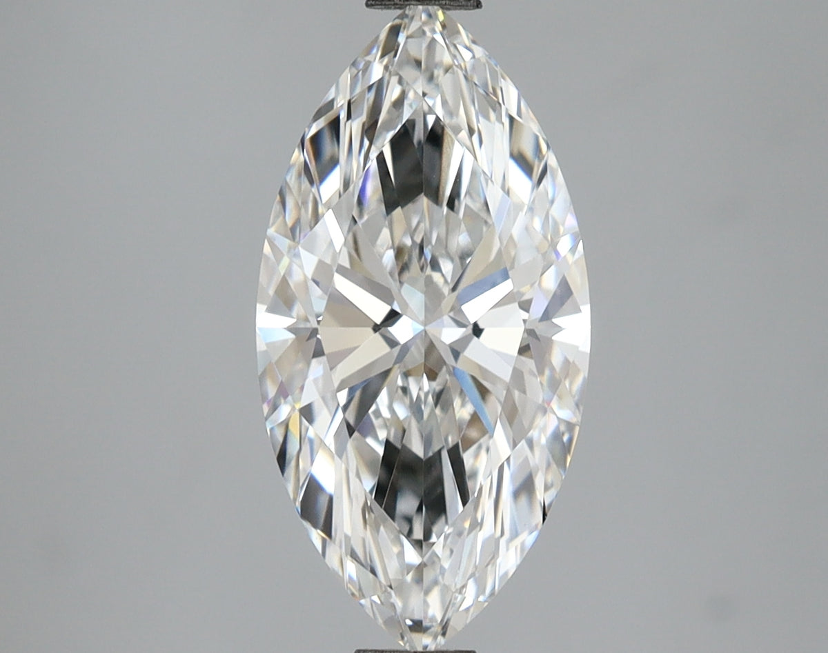 2.59 Carat Marquise Shaped, Ideal Cut, E Color, VVS2 Clarity, IGI Certified Lab Grown Diamond